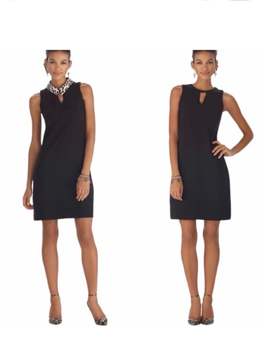 White House Black Market Black Sleeveless Dress